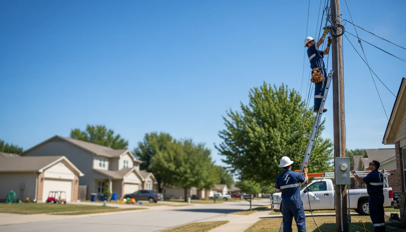 Residential electrician providing installation services in Red Oak, OK